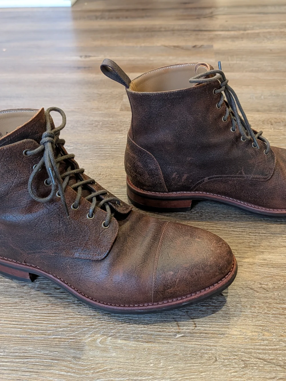 Taft The Dragon Boot Rough Out Brown Leather Mens Size 10
